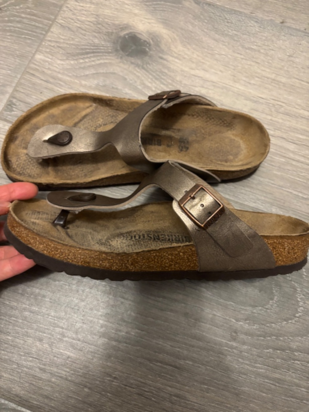 Birkenstock Gizeh Birko-Flor Size 9-9.5 US/EU 40 Reg/Wide BRONZE - Picture 4 of 7